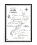 Great Walks Of New Zealand Print