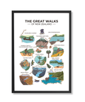Great Walks Illustrated Print