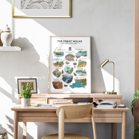 Great Walks Illustrated Print